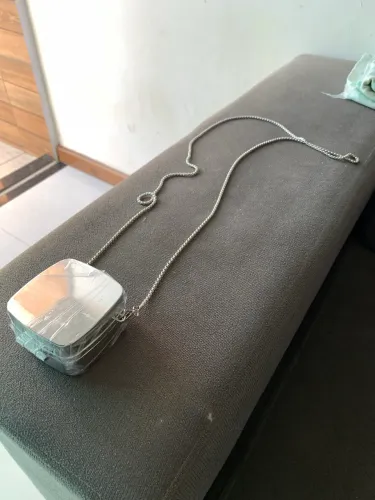 mini bolsa prata (NUNCA USADA)