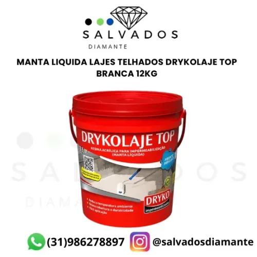 Manta líquida impermeabilizante para lajes 12kg DRYKOLAJE TOP - NOVA