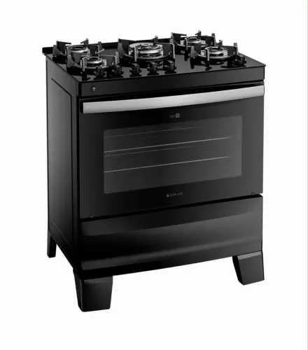 Vendo Fogão de Piso Atlas Agile Up 5 Bocas com Mesa de Vidro Preto Bivolt