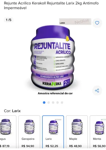 Rejunte Acrílico Kerakoll 2kg Larix - Antimofo e Impermeável