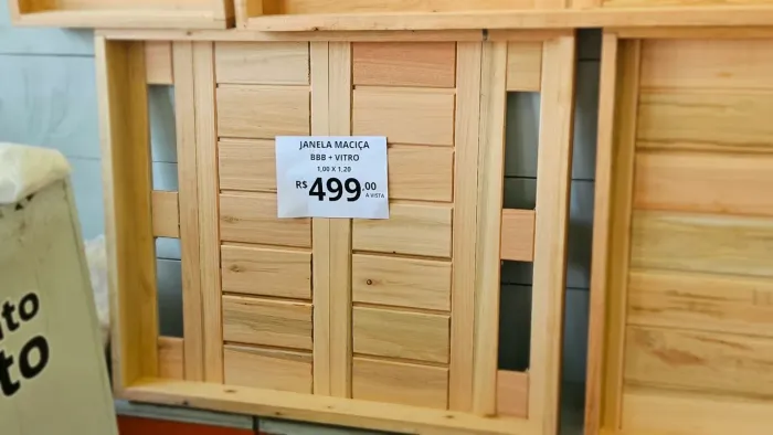 Janela Madeira Maciça - 100 X 120 (ENTREGAMOS)