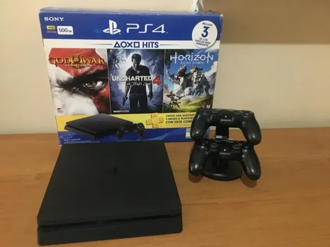 PlayStation 4 Slim 500GB + PlayStation VR Completo + 2 Controles + 9 Jogos (Vendo Separado