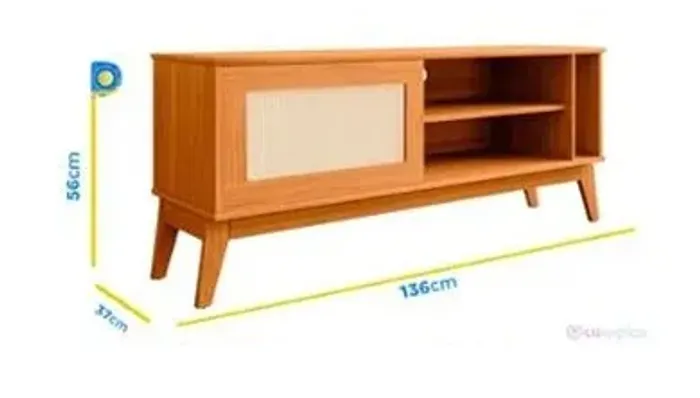 Rack para TV até 55" 1 Porta EDN Móveis Cayman