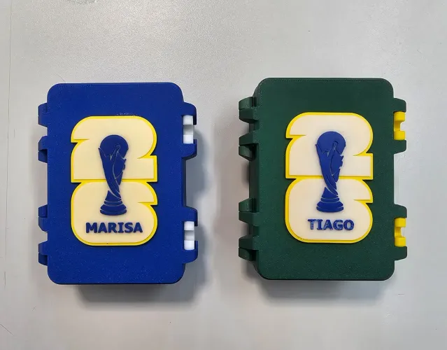 Porta figurinha tema copa do mundo personalizado