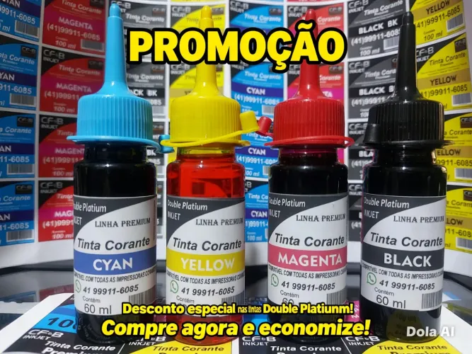 Promoção nas Tintas para Impressoras (Corante)