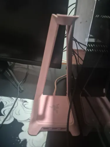 Suporte Headsete razer rosa praticamente novo