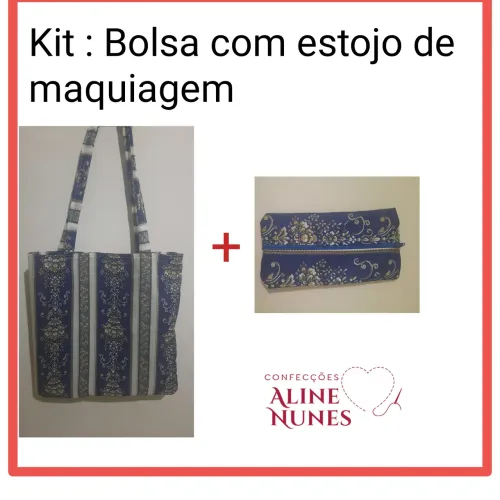 Bolsa com estojo de maquiagem