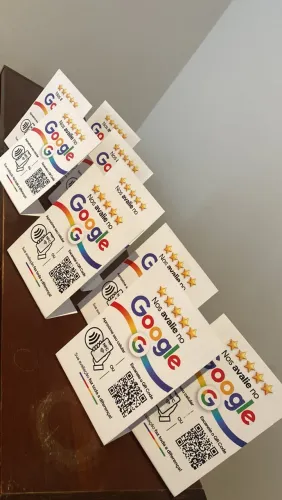 Plaquinha NFC | Avaliação do Google | Display para balcão