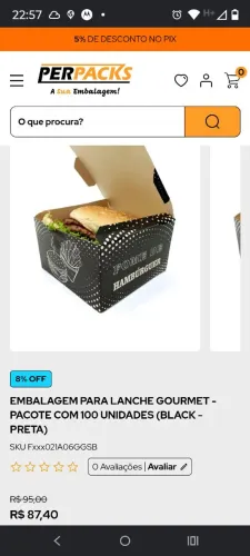 Embalagens para lanches delivery