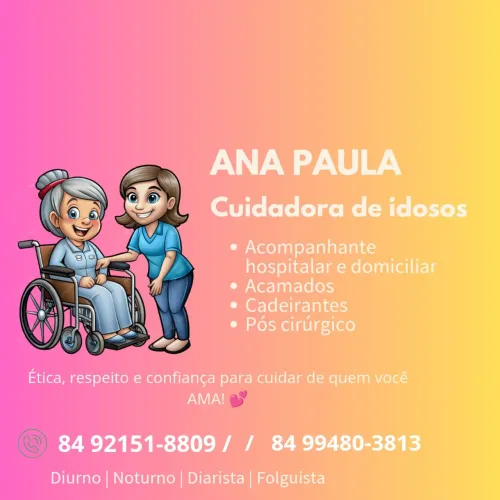 Cuidadora de idosos. 