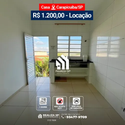 Casa Para Locação Parque Jandaia Carapicuíba SP