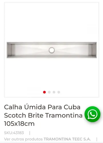 Calha Úmida Tramontina 