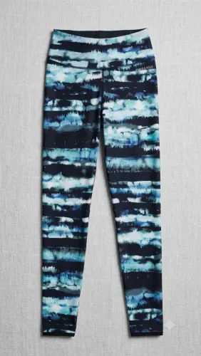 Legging Fitness Track & Field Azul Abstrata Tam P Perfeita
