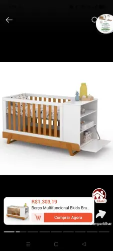 Berço 3 em 1 multifuncional matic
