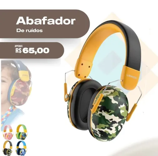 Abafador de Ruídos Infantil Lehmox - Proteção Auditiva e Conforto