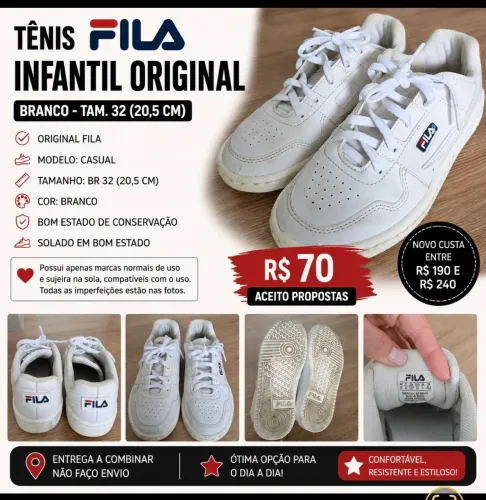 Tênis Fila Infantil n° 32
