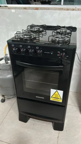Fogão Suggar Cook Glass 4 Bocas Automático Mesa de Vidro - Bivolt
