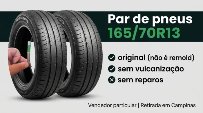 Par de pneus 165/70/R13 - Original sem reparos
