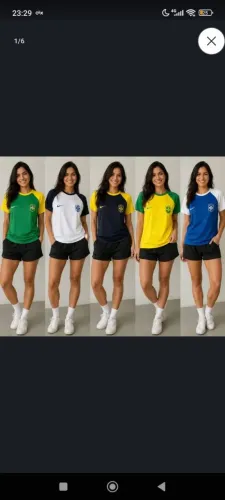 camisas do brasil feminina do p ao gg