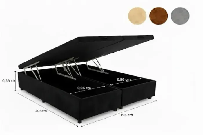 Base Box Bipartido 193x203cm