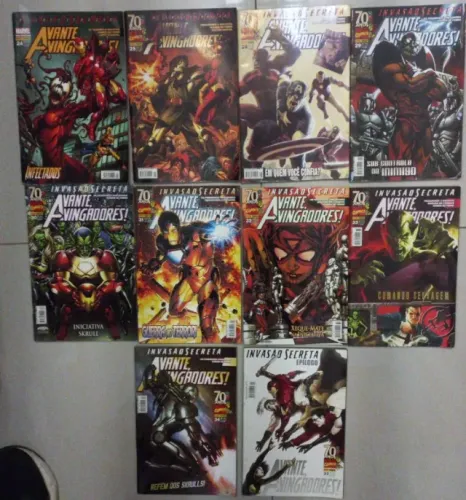 10 Hqs Avante Vingadores! - 1ª Série/Panini -2008 Marvel Comics -Invasão sercreta Poderoso