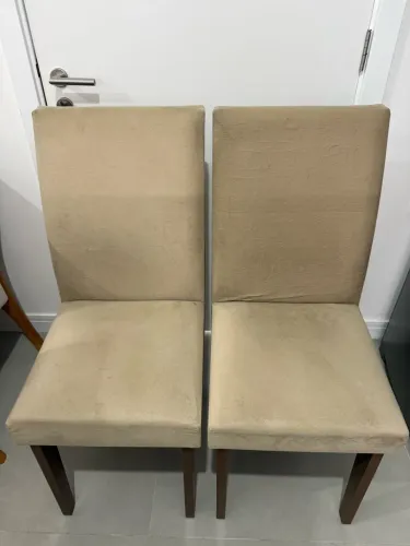 Conjunto 4 cadeiras de jantar estofada