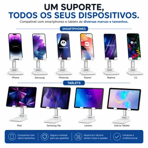 Base Celular Tablet Dobrável Ajustável Nao Cai Home Office