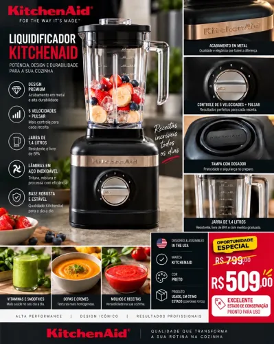 LIQUIDIFICADOR KITCHENAID ORIGINAL