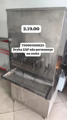 Bebedouro industrial inox quatro torneiras 