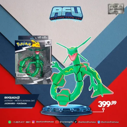 Rayquaza Versão 2026 Pokémon Select Jazwares