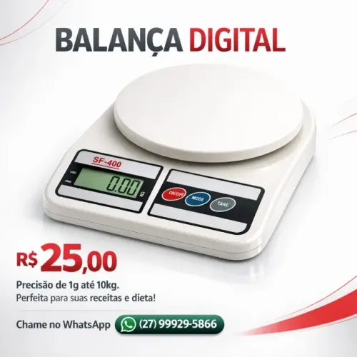 Balança Digital SF-400 - Alta Precisão Eletrônica 1g a 10 kg