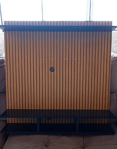 Painel Ripado Mdf ideal para Tv de até 32 Polegadas Decoração Sala Quarto