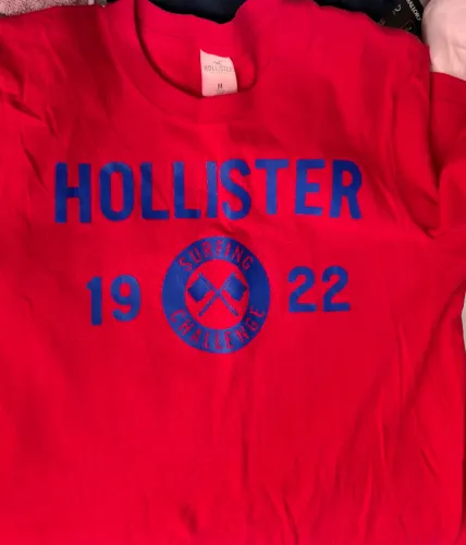 Camisa HOLLISTER vermelha original 100% algodão