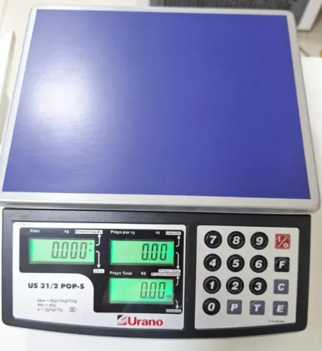 Balança Eletrônica Preta com Visor LCD