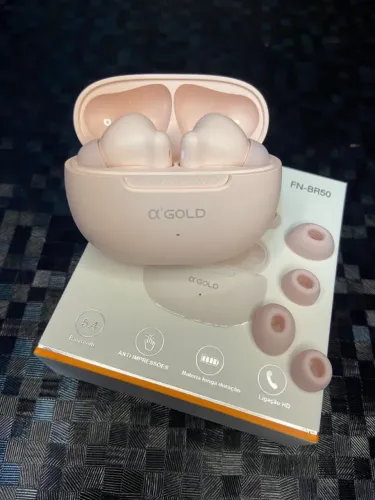 FONE BLUETOOTH SEM FIO TWS A'GOLD PLUS FN-BR50 ROSA aan1