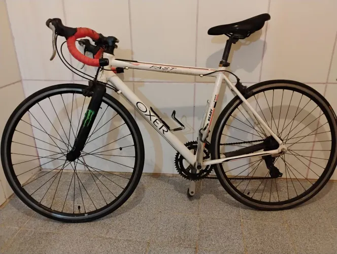 Bicicleta Speed OXER Branca - Pneus Novos + Shimano STI