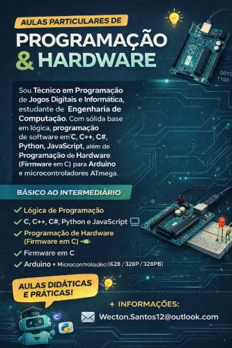 Aulas Particulares de Programação de Software e Hardware