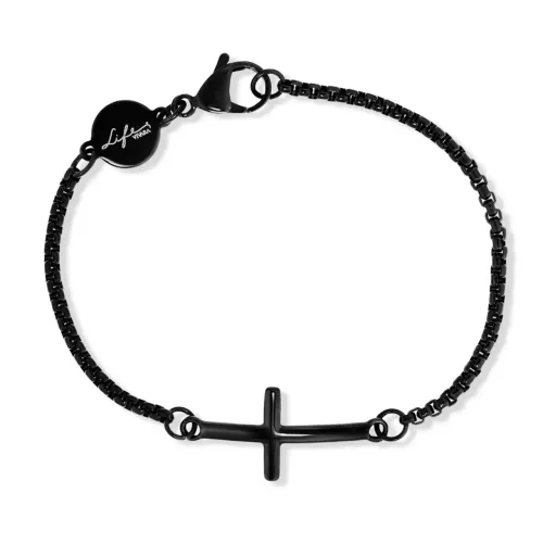 Pulseira Life Cruz em Aço