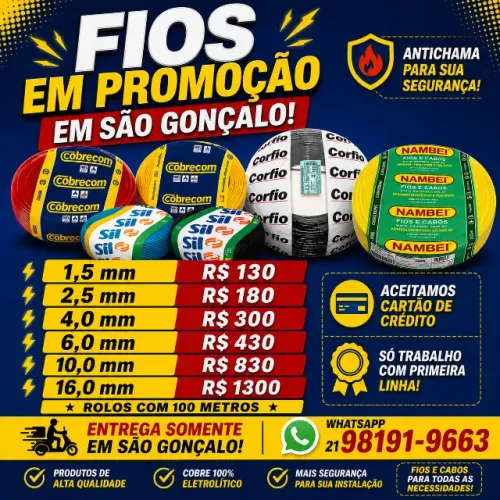 Fios e cabos de primeira linha antichama Em Promoção