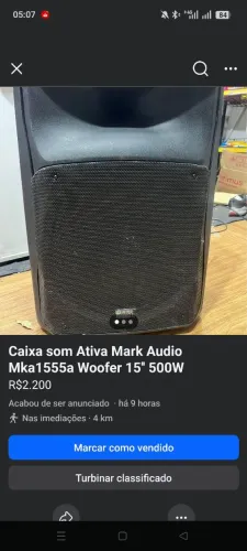 Caixa som 500w