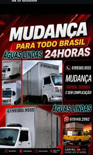frete Águas lindas pequenos frete