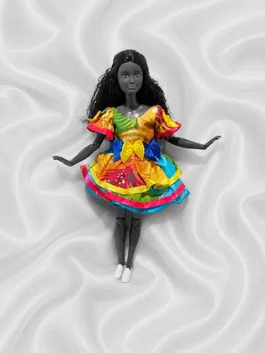 Vestido de São João para Barbie - LEIA DESCRIÇÃO