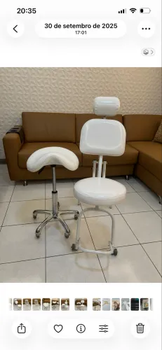 Vendo Mocho e Cadeira para Esteticista