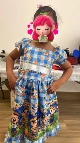 Vestido festa junina infantil 5/6 anos
