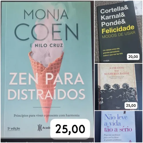 Kit Lote 4 Livros Autoconhecimento e Filosofia (Monja Coen, Cortella, Karnal, Pondé e +)