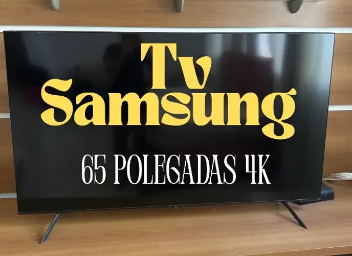 Smart tv Samsung 65 polegadas (tv grande, controle solar, acompanha caixa)