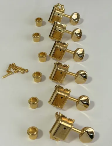 Gotoh/Schecter Gold 6 Tarraxas de afinação douradas escalonadas