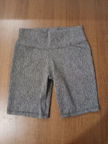 Bermuda Shorts Fitness K2U Ciclista Cós Alto Cinza Mescla Tam G