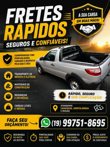 FRETES RÁPIDOS E CONFIÁVEIS