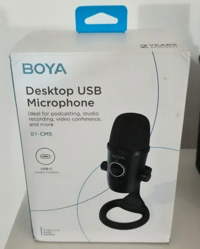 Microfone Boya BY-CM5 USB-C novo